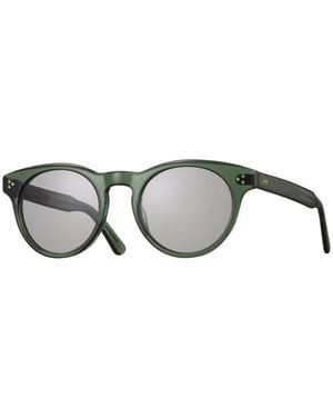 Eyevan 7285 Luminous-E Round-Frame Sunglasses - Grey