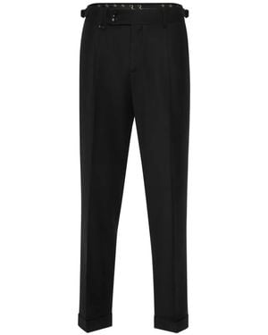 Billionaire Wool Tailored Trousers - Black