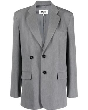MM6 by Maison Margiela Single Breasted Jacket - Grey