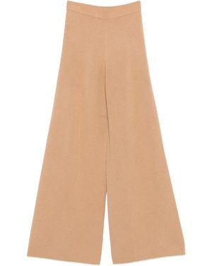 Max Mara Knitted Ribbed-Waist Pants - Natural