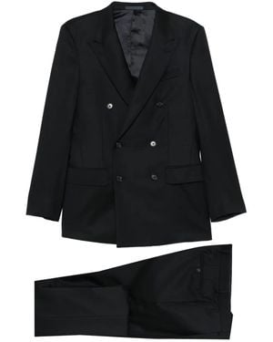 Caruso Double-breasted suit - Schwarz
