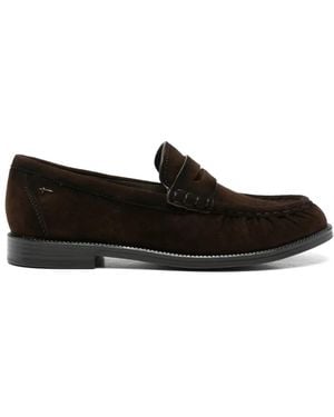 Tamaris Suede Slip-On Loafers - Black