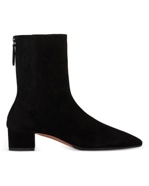 Aquazzura Saint Honore Suede Ankle Boots - Brown