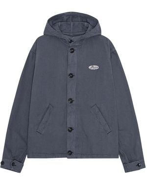 Palmes Kapuzenjacke mit Fischgrätenmuster - Blau