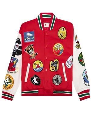 Emotionally Unavailable Embroidered-Patches Bomber Jacket