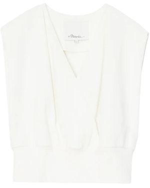 3.1 Phillip Lim V-Neck Sleeveless Top - White