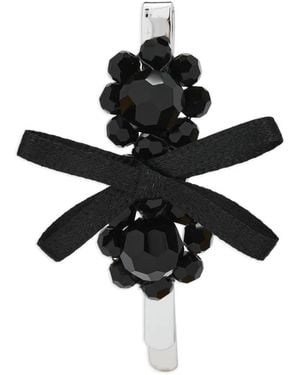 Simone Rocha Beaded Bow Hair Accessory - Black