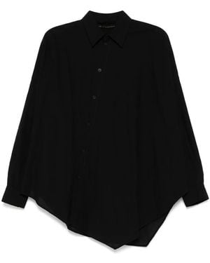Forme D'expression Asymmetric Cotton Shirt - Black