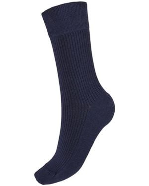 Wolford Ribbed-Knit Socks - Blue