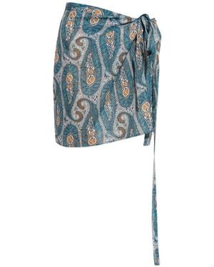 Etro Paisley-Print Pareo - Blue