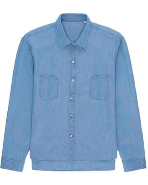 Fortela Liam Chest-Pocket Shirt - Blue
