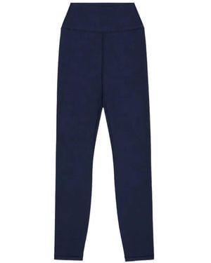 Sporty & Rich Bonnie Signature Logo-Print Leggings - Blue