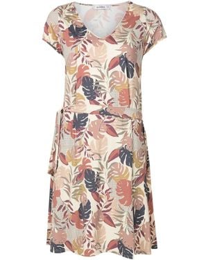 Amir Slama Floral-Print Tied-Waist Dress - Natural
