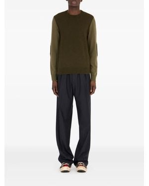 Maison Margiela Pull À Coudières Contrastantes - Vert