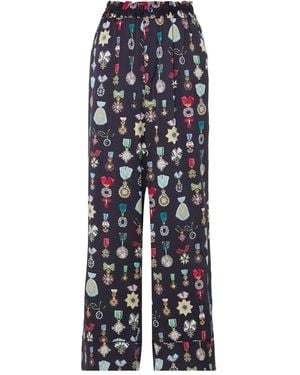 Temperley London Gloriette Silk Trousers - Blue