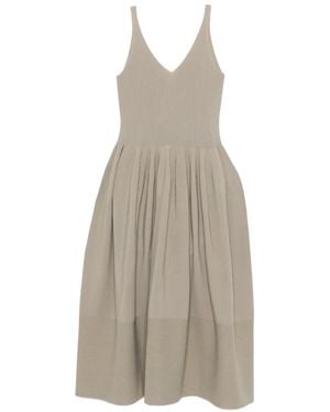 CFCL Rivulet V-Neck Sleeveless Dress - White