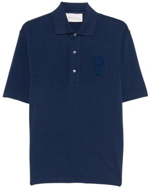Ami Paris Ami De Coeur Polo Shirt - Blue