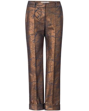 Silvia Tcherassi Pantaloni Garmet Crop - Marrone