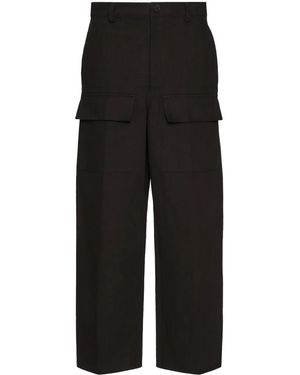 Valentino Garavani Canvas Cargo Trousers - Black
