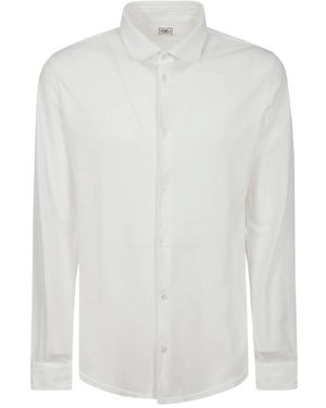 Fedeli Long-Sleeve Cotton Shirt - White
