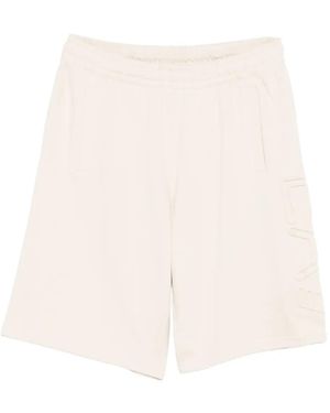 EA7 Logo-Embossed Shorts - Natural