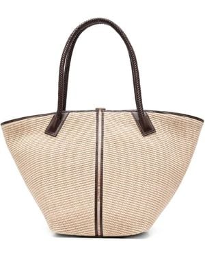 Alexander Smith Large Lauren Braided-Handle Tote Bag - Natural