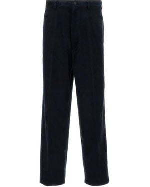 Prada Cashmere And Cotton Corduroy Pants - Blue