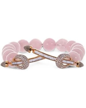 ANANYA Morganite And Diamond Chakra Bracelet - Pink