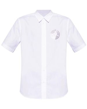 Versace Jeans Couture Logo-Print Short-Sleeve Shirt - White