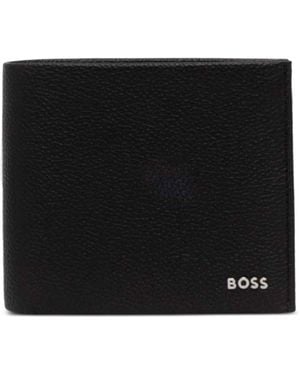 BOSS Logo-Print Wallet - Black