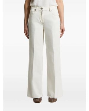 Peserico Pressed-Crease Jeans - White