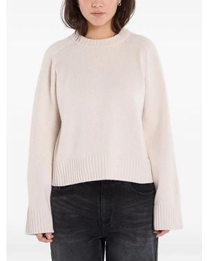 Samsøe & Samsøe Pull Côtelé À Manches Raglan - Blanc