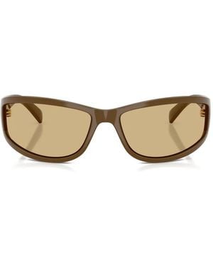 Miu Miu Rectangle-Frame Sunglasses - Natural