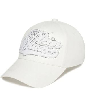 Philipp Plein Casquette À Ornements Strassés - Blanc