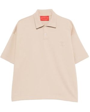 Vision Of Super Logo-Embroidered Polo Shirt - Natural