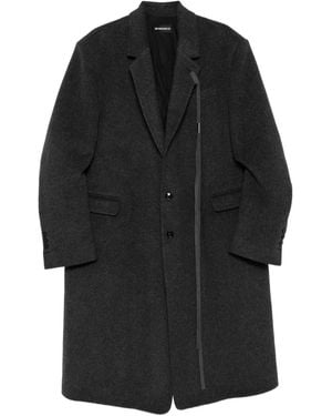 Ann Demeulemeester Single-Breasted Coat - Black