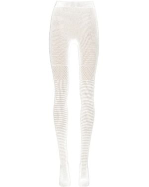 Wolford Collant Mosaic A Rete - Bianco