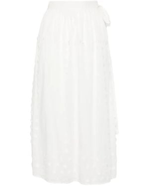 Ulla Johnson Kyla Midi Wrap Skirt - White