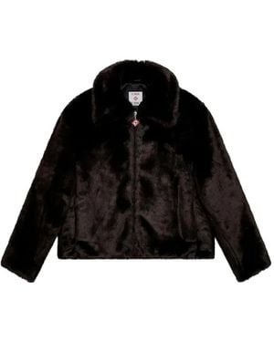 CASABLANCA Paris Faux Fur Jacket - Black
