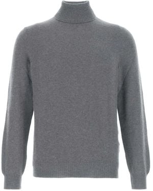 Fedeli Turtleneck Cashmere Jumper - Grey