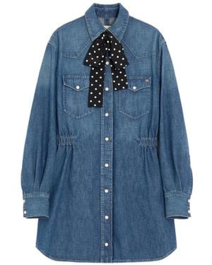 Valentino Garavani Denim Midi Dress - Blue