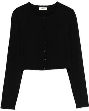 Sandro Cropped-Cardigan - Schwarz