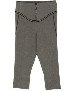 Jacquemus Sera Cropped Leggings - Grey