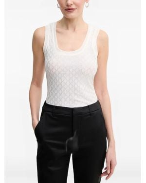 MARCIANO BY GUESS Aria Logo-Pattern Top - White