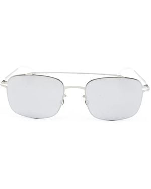 Mykita Square-Frame Double-Bridge Sunglasses - White
