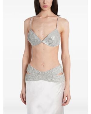 Nue Crystal-Embellished Top - White