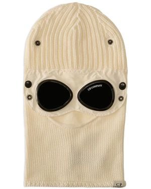 C.P. Company Ribbed Knit Cap Polyamide Hat - Natural