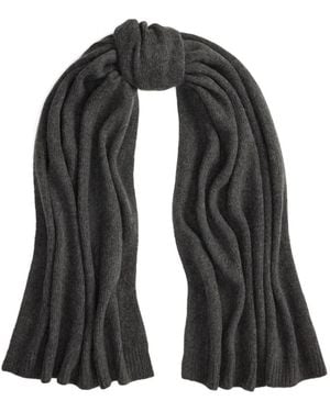 Ralph Lauren Rib-Detailed Scarf - Black