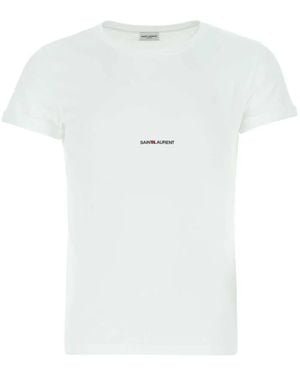 Saint Laurent 「Saint Laone Sizerent」 ショートスリーブ Ｔシャツ（ホワイト） ホワイト