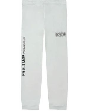 Helmut Lang Jogginghose mit Logo-Print - Weiß